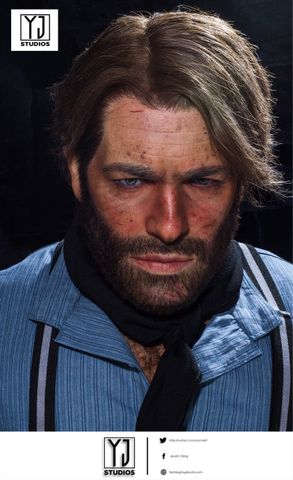  Arthur Morgan Bust - Red Dead Redemption - YJ Studio 