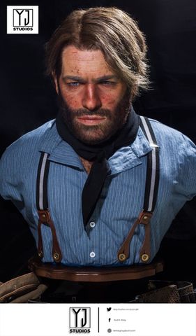  Arthur Morgan Bust - Red Dead Redemption - YJ Studio 