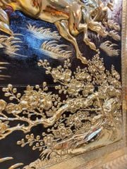 Tranh Đồng Mã Đáo Thành Công nền đen KT 237x127 Cm Khung Đồng Liền