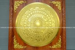 Tranh Trống Đồng - Khung Vuông - Kích Thước 141x141Cm Mặt Trống Đường Kính 108cm