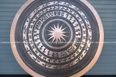 Mặt trống đồng đỏ đúc chìm đường kính 50cm nặng 8kg