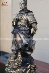Tượng Đồng Trần Quốc Tuấn Bằng Đồng Vàng cao 50 Cm giả cổ