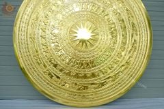 Mặt Trống Đồng Đúc DK 80 Cm Không Bản Đồ - Dát Vàng 24K