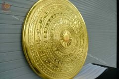 Mặt Trống Đồng Đúc DK 80 Cm Không Bản Đồ - Dát Vàng 24K