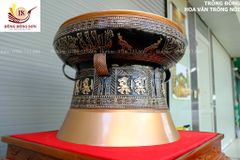 Trống Đồng Đông Sơn Đồng Đỏ Đường Kính 50cm - Hoa Văn Ngọc Lũ Họa Tiết Nổi