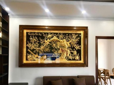 Tranh Đồng Vinh Hoa Phú Quý Kích Thước 250x150cm (hàng thúc tay)