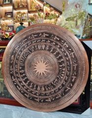 Mặt Trống Đồng Thúc Tay - Đồng Đỏ Đường Kính 100cm