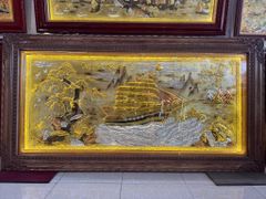 Tranh Thuận Buồm Xuôi Gió- Đồng Vàng Xước Dát- Kích Thước 170x90- Khung Sồi Trơn