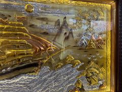 Tranh Thuận Buồm Xuôi Gió- Đồng Vàng Xước Dát- Kích Thước 170x90- Khung Sồi Trơn