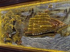 Tranh Thuận Buồm Xuôi Gió- Đồng Vàng Xước Dát- Kích Thước 170x90- Khung Sồi Trơn