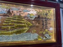 Tranh Thuận Buồm Xuôi Gió- Đồng Đỏ Xước Dát- Kích Thước 170x90- Khung Sồi Trơn