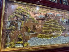 Tranh Thuận Buồm Xuôi Gió- Đồng Đỏ Xước Dát- Kích Thước 170x90- Khung Sồi Trơn