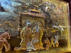 Tranh Mừng Thọ Bằng Đồng, Mừng Thọ Ông Bà Đồng Vàng Xước Dát - Kích Thước 170x90 Cm