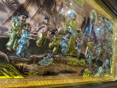 Tranh Mừng Thọ Bằng Đồng, Mừng Thọ Cụ Bà Đồng Đỏ Xước Dát - Kích Thước 170x90 Cm