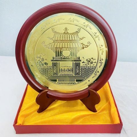 Tranh Quà Tặng - Khuê Văn Các bằng đồng DK 23cm