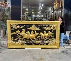 Tranh Đồng Mã Đáo Thành Công dát vàng KT 237x127 Cm Khung Đồng (Hàng VIP)