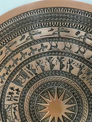 Mặt trống đồng đỏ đúc chìm đường kính 60cm nặng 11kg