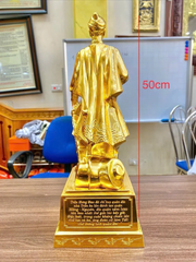 Tượng Đồng Trần Quốc Tuấn Cao 50 Cm dát vàng 24K