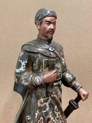 Tượng Đồng Trần Quốc Tuấn Cao 70Cm khảm ngũ sắc (hàng kỹ)