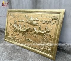 Tranh Đồng Mã Đáo Thành Công 237x127 Cm Khung Đồng Liền