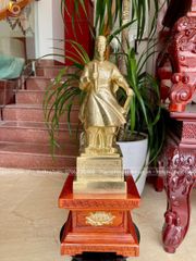 Tượng Đồng Trần Quốc Tuấn Bằng Đồng Cát tút Cao 50 Cm chạm chìm