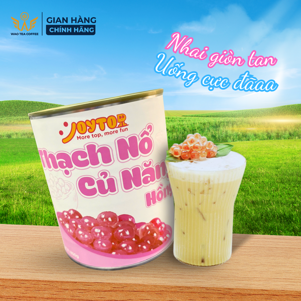  Thạch nổ củ năng hồng (850g) topping cho trà sữa và trà trái cây 