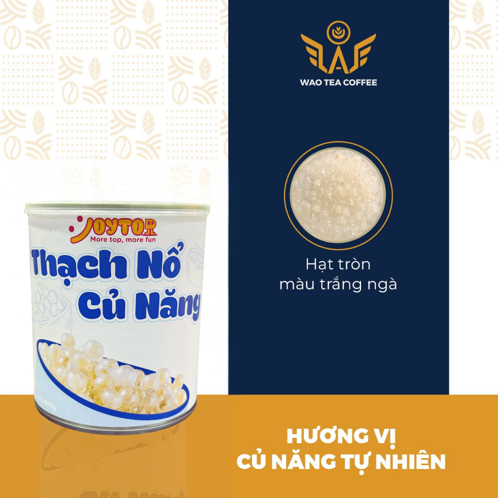  Thạch nổ củ năng trắng (850g) topping cho trà sữa và trà trái cây 