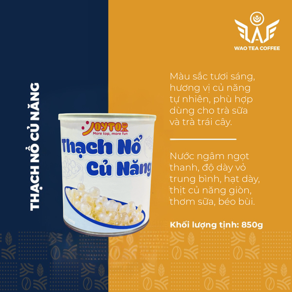  Thạch nổ củ năng trắng (850g) topping cho trà sữa và trà trái cây 