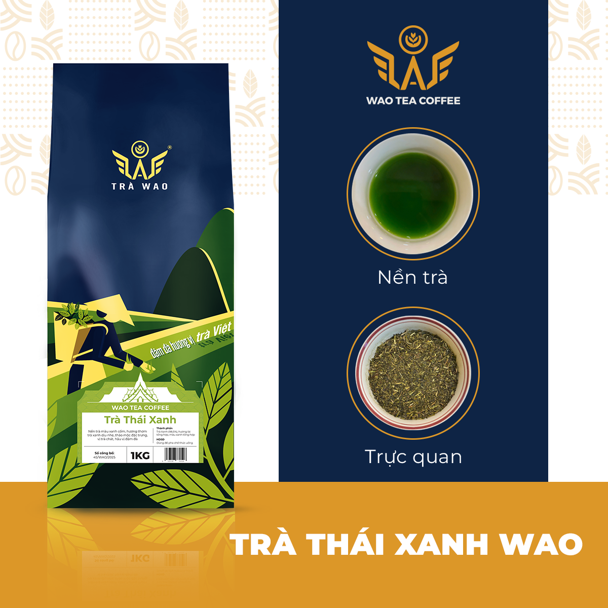  Trà Thái Xanh WAO (1kg) 