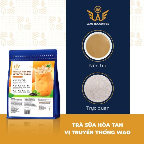  Trà Sữa Hoà Tan Vị Truyền Thống WAO 
