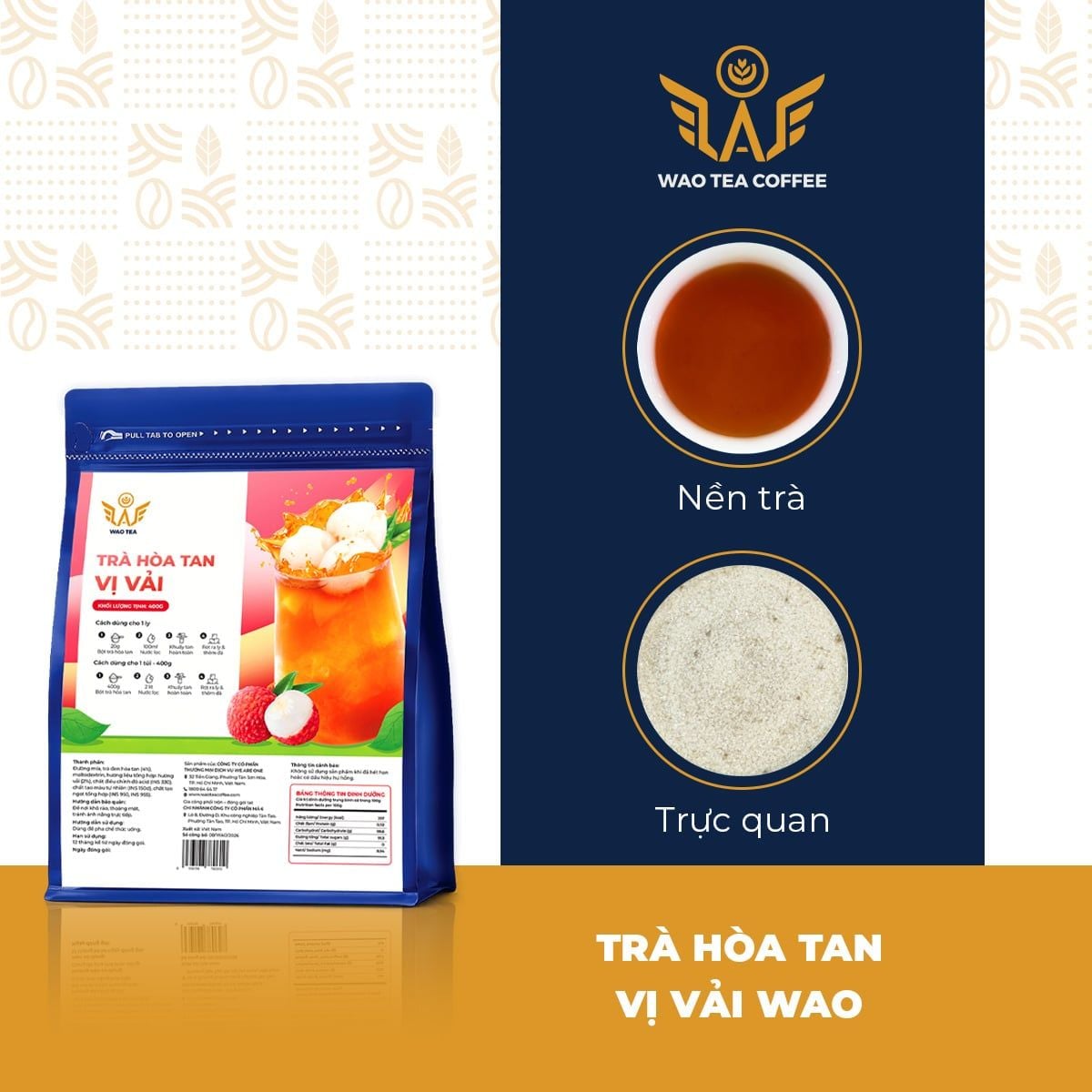 Trà Hoà Tan Vị Vải WAO
