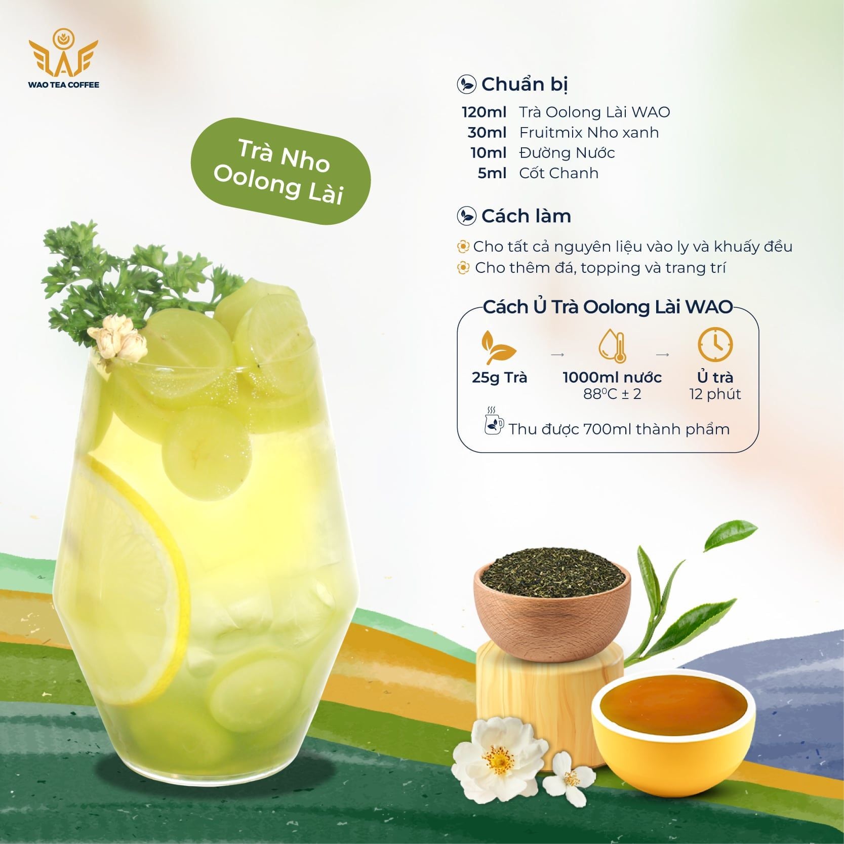 Trà Oolong Lài (Nhài) WAO (1kg)