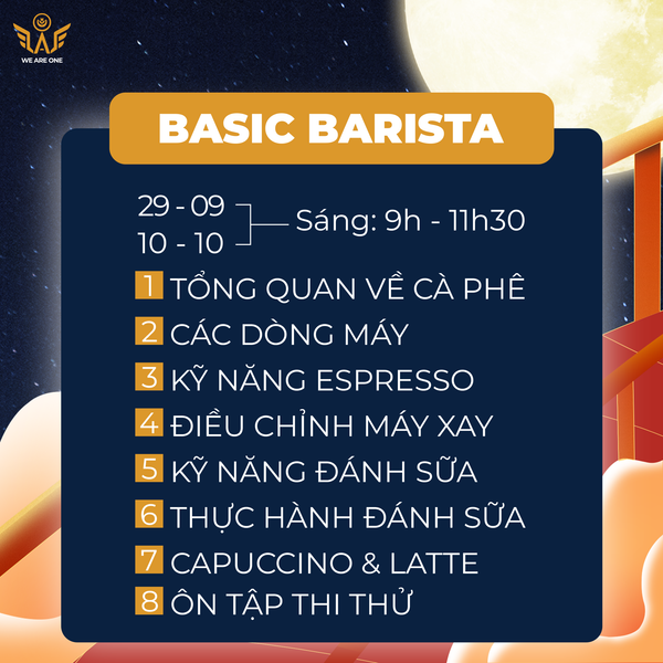  Khóa Học Basic Barista 