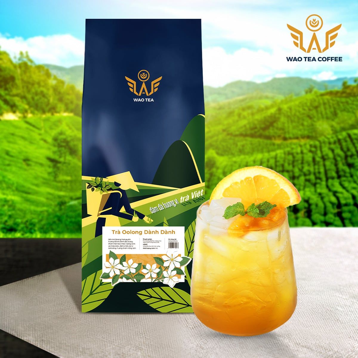 Trà Oolong Dành Dành WAO (1kg)
