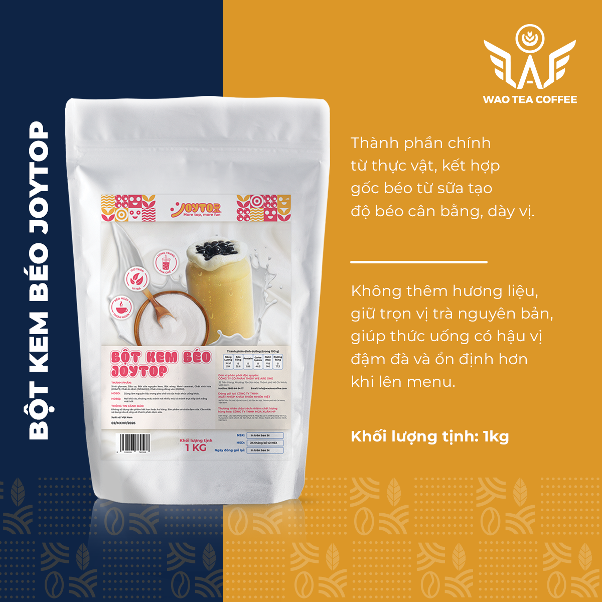 Bột Kem Béo JoyTop (1kg)
