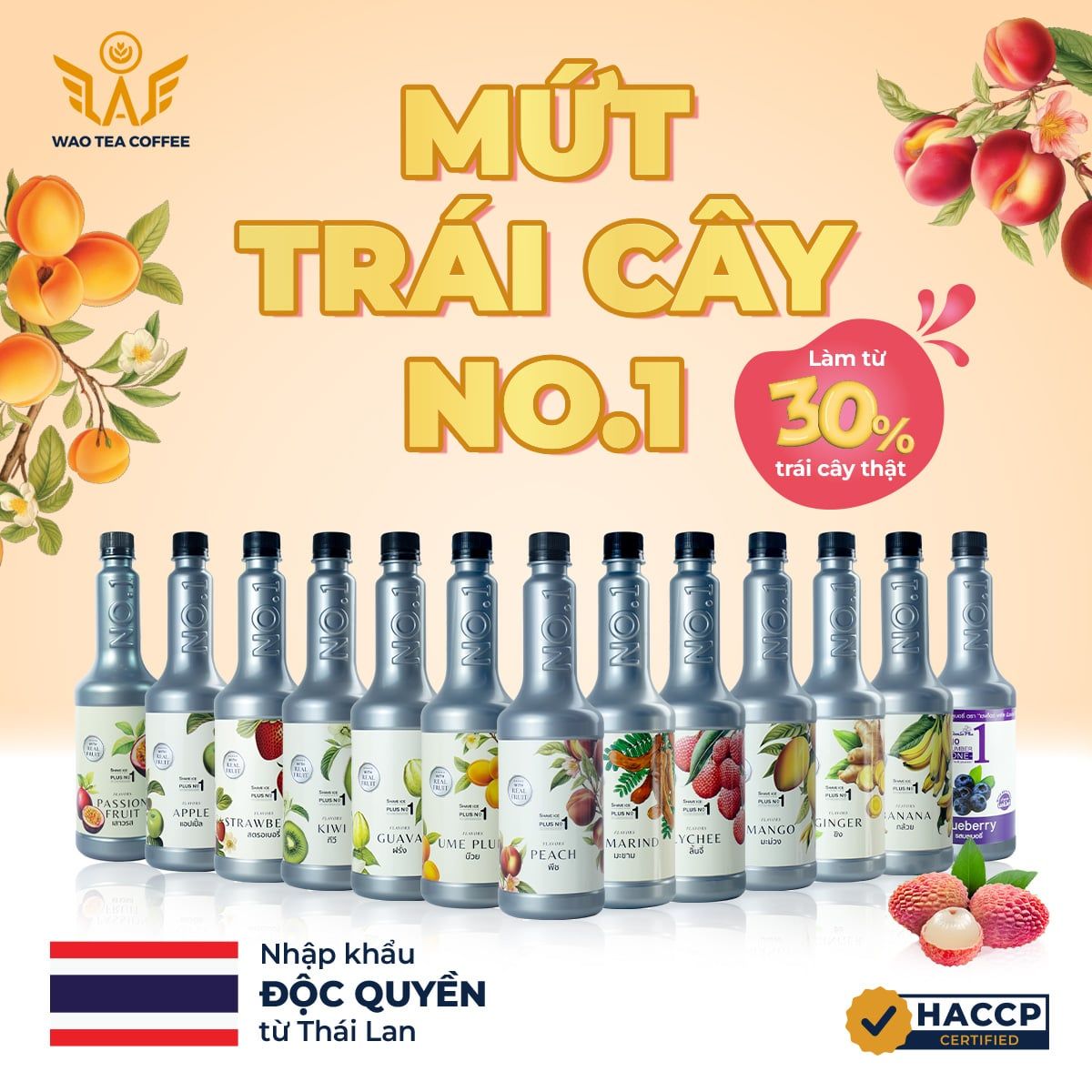  Mứt Trái Cây Thái Lan ShaveIcePlus No.1 (750ml) 