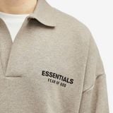  Essential Fleece Polo Heather Gray 