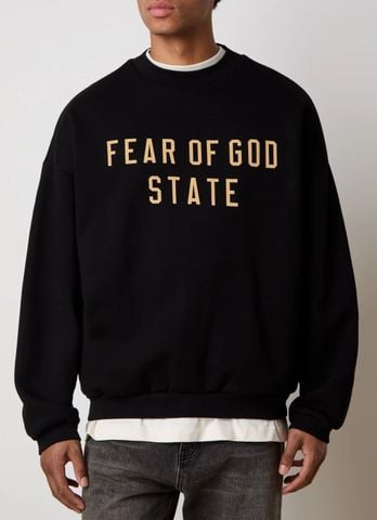  Sweater Essentials Fleece crewneck Black 