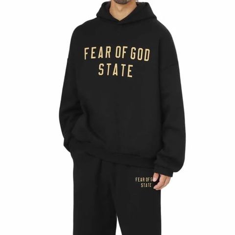  Essentials Fleece Hoodie state off Black 