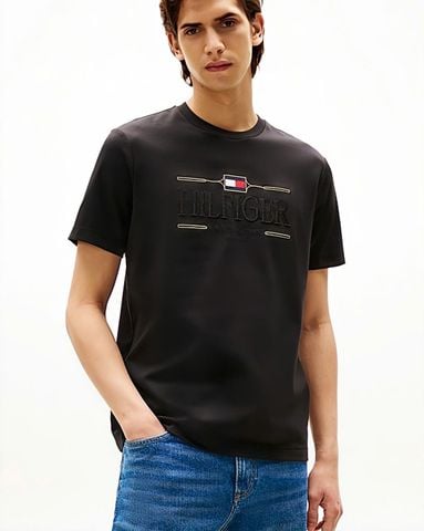  Tee Tommy Hilfiger Tonal Logo Embroidery black 