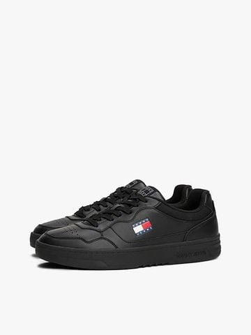  Tommy Hilfiger Trainers Black Leather 