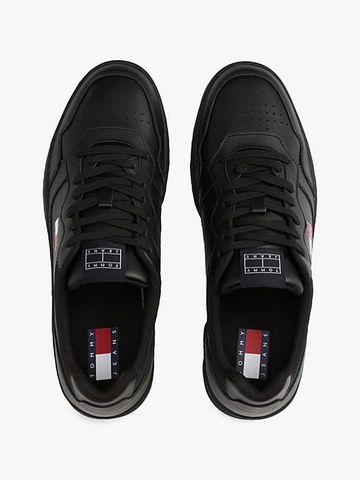 Tommy Hilfiger Trainers Black Leather 