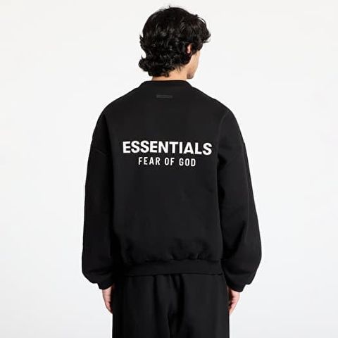  Sweater Essentials fleece crewneck Black 