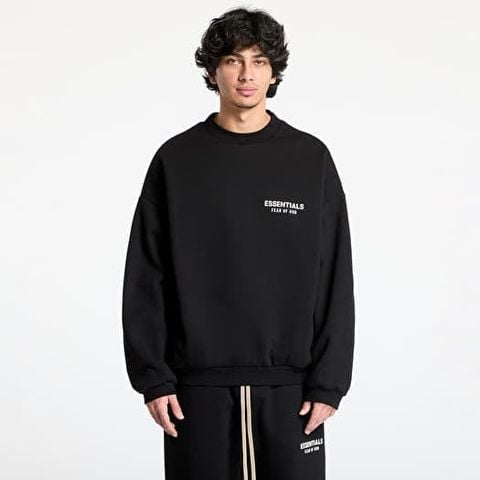  Sweater Essentials fleece crewneck Black 
