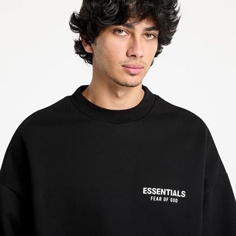  Sweater Essentials fleece crewneck Black 