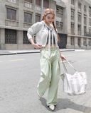  Áo Khoác Hoodie Zip POPPY - Màu Xám 