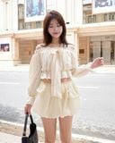  Áo Nữ Trễ Vai Baby Doll MUFFIN MADMIND - Màu Be 