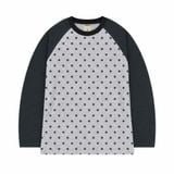  Áo Thun Raglan Tay Dài Hoạ Tiết Chấm Bi MADMIND D15 - Màu Tay Xám 