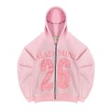  Áo Khoác Hoodie Zip MADMIND K1 - Màu Hồng Nhạt 