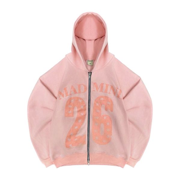  Áo Khoác Hoodie Zip MADMIND K1 - Màu Hồng Cam 